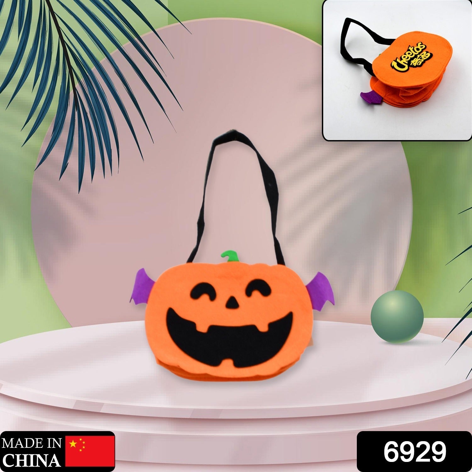6929 Halloween Pumpkin Bags Non- Woven Candy Bags Trick or Treat Bags Portable Tote Bag Cartoon Goodie Handbag for Halloween Party Favors, Kids Gift Bag 6929 Halloween Pumpkin Bags Non- Woven Candy Bags Trick or Treat Bags Portable Tote Bag Cartoon Goodie Handbag for Halloween Party Favors, Kids Gift Bag